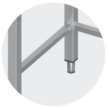 Load image into Gallery viewer, MANUAL HEIGHT ADJUSTABLE TABLE WITH OPEN FRAME - Steelior