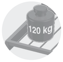 Load image into Gallery viewer, WALL MOUNTED TABLE WITH GRID SHELF - Steelior