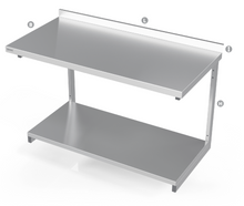 Load image into Gallery viewer, WALL MOUNTED TABLE WITH REINFORCED SHELF - Steelior