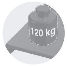 Load image into Gallery viewer, WALL MOUNTED TABLE WITH REINFORCED SHELF - Steelior