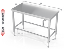 Load image into Gallery viewer, MANUAL HEIGHT ADJUSTABLE TABLE WITH FRAME FOR MODULAR SHELVES - Steelior