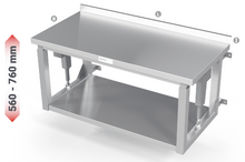 Load image into Gallery viewer, WALL MOUNTED ELECTRIC HEIGHT ADJUSTABLE TABLE WITH REINFORCED SHELF - Steelior