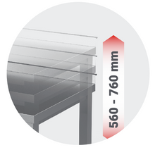 Load image into Gallery viewer, WALL MOUNTED ELECTRIC HEIGHT ADJUSTABLE TABLE WITH REINFORCED SHELF - Steelior