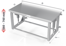 Load image into Gallery viewer, WALL MOUNTED ELECTRIC HEIGHT ADJUSTABLE TABLE WITH FRAME FOR MODULAR SHELVES - Steelior