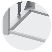 Load image into Gallery viewer, WALL MOUNTED ELECTRIC HEIGHT ADJUSTABLE TABLE WITH FRAME FOR MODULAR SHELVES - Steelior