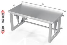 Load image into Gallery viewer, WALL MOUNTED ELECTRIC HEIGHT ADJUSTABLE TABLE WITH OPEN FRAME - Steelior