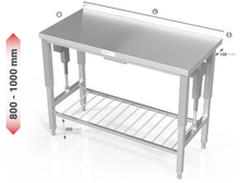Load image into Gallery viewer, ELECTRIC HEIGHT ADJUSTABLE TABLE WITH GRID SHELF - Steelior