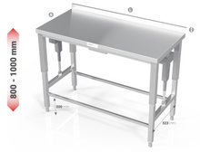Load image into Gallery viewer, ELECTRIC HEIGHT ADJUSTABLE TABLE WITH FRAME FOR MODULAR SHELVES - Steelior
