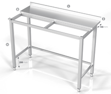 Load image into Gallery viewer, TABLE WITH PLACE FOR CUTTINGBOARD, WITH OPEN FRAME - Steelior