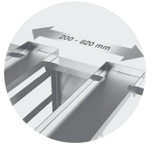 Load image into Gallery viewer, UNIVERSAL STAND FOR CONVECTION OVEN, ADJUSTABLE SIZE - Steelior