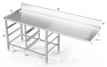 Load image into Gallery viewer, TABLE TO DISHWASHER WITH 8 GUIDES FOR DISHWASHER BASKETS - Steelior