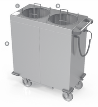 Ladda upp bild till gallerivisning, DISPENSER TROLLEY FOR PLATES - Steelior