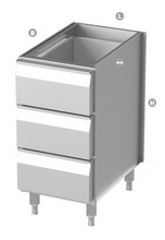 Load image into Gallery viewer, MODULE WITH TRIPLE DRAWER - Steelior