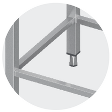 Load image into Gallery viewer, DOUBLE POT SINK WITH FRAME FOR MODULAR SHELVES - Steelior