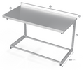 WALL MOUNTED TABLE WITH FRAME FOR MODULAR SHELVES - Steelior