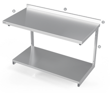 Load image into Gallery viewer, WALL MOUNTED TABLE WITH REINFORCED SHELF - Steelior
