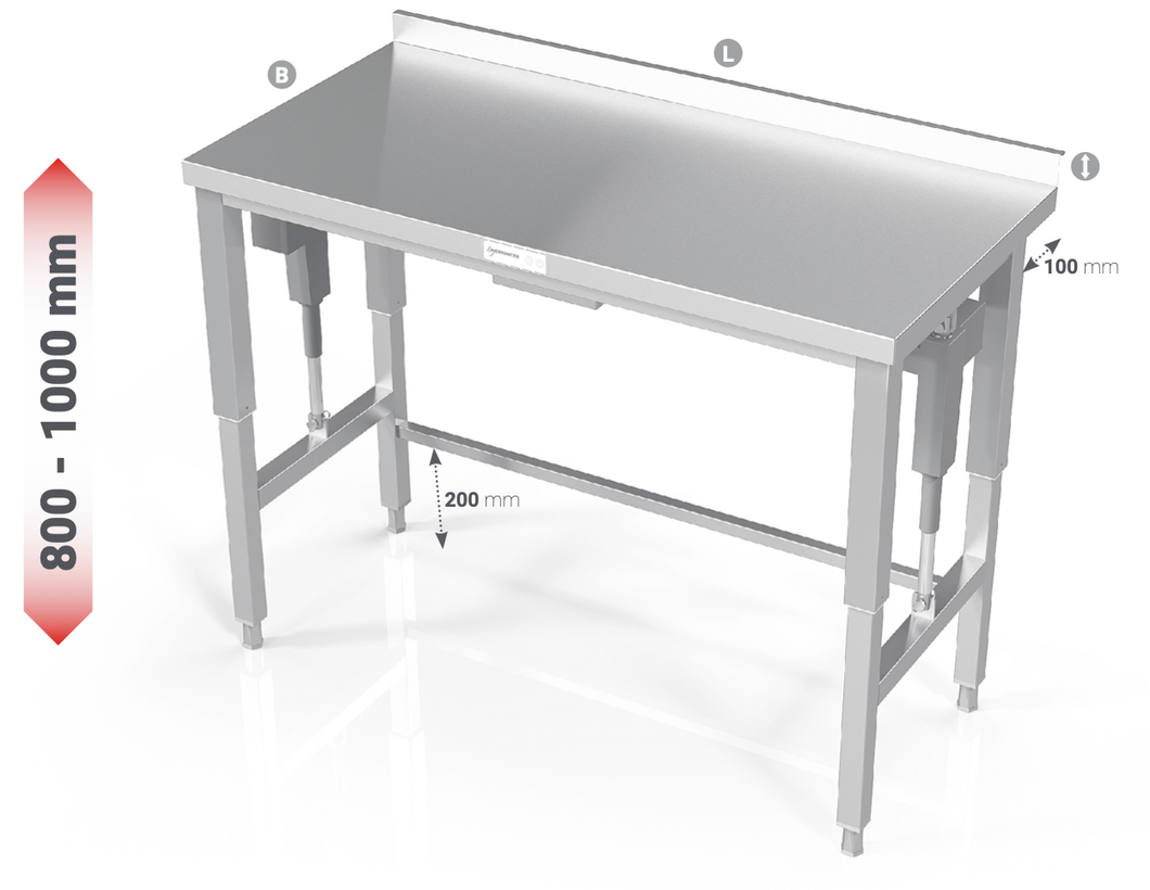 ELECTRIC HEIGHT ADJUSTABLE TABLE WITH OPEN FRAME - Steelior