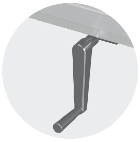 MANUAL HEIGHT ADJUSTABLE TABLE WITH GRID SHELF - Steelior