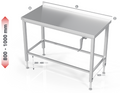 MANUAL HEIGHT ADJUSTABLE TABLE WITH FRAME FOR MODULAR SHELVES - Steelior