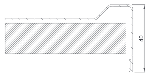 Deepened table top - Steelior
