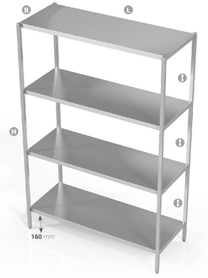 REINFORCED SHELVES WELDED - Steelior