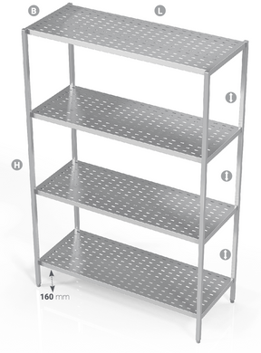 PERFORATED SHELVES WELDED - Steelior