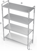 MODULAR SHELVING UNIT WITH STAINLESS STEEL PLATE SHELVES - Steelior