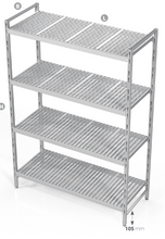 Load image into Gallery viewer, MODULAR SHELVING UNIT WITH REMOVABLE PLASTIC SHELVES - Steelior
