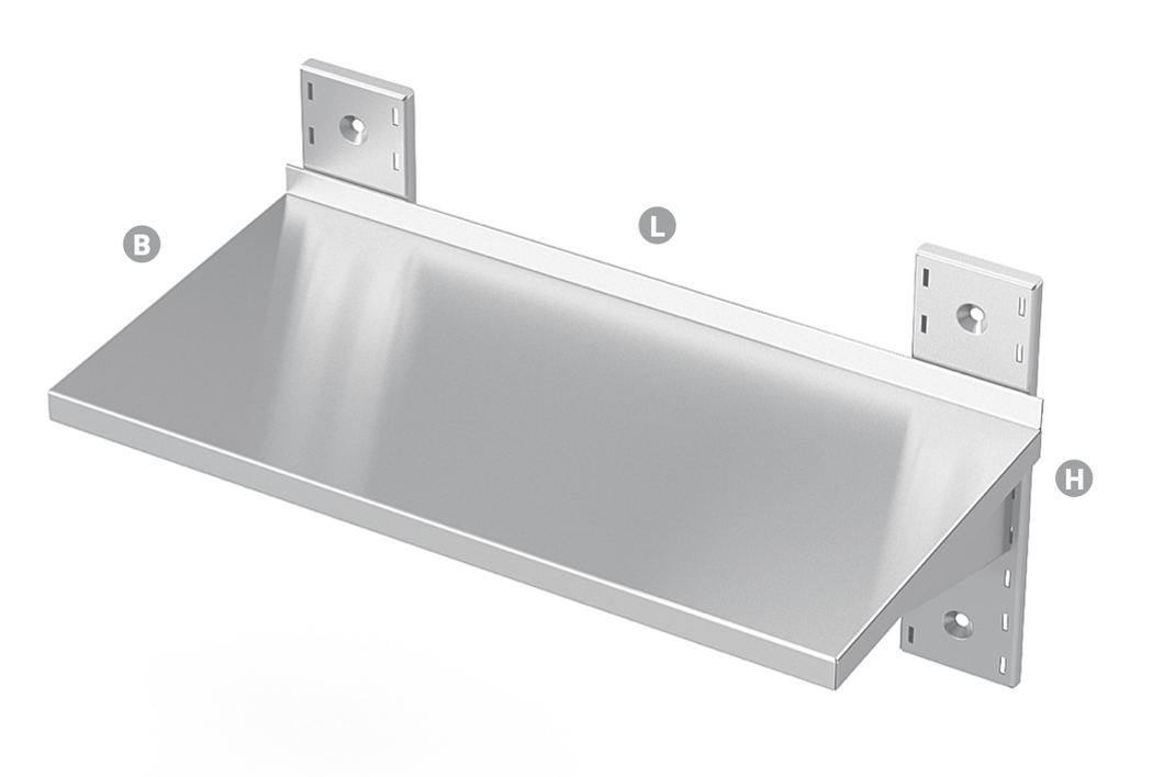 WALL SHELF FOR EQUIPMENT, SINGLE - Steelior