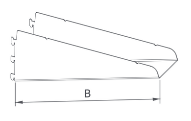 Shelf bracket for wall shelves - Steelior