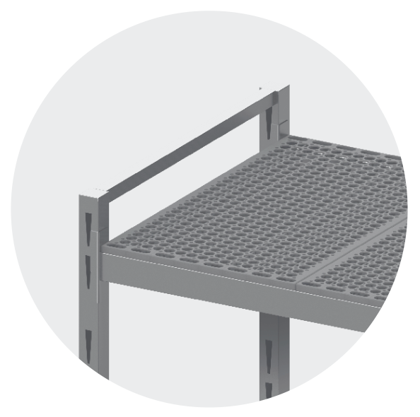 MODULAR SHELVING UNIT WITH REMOVABLE PLASTIC SHELVES - Steelior