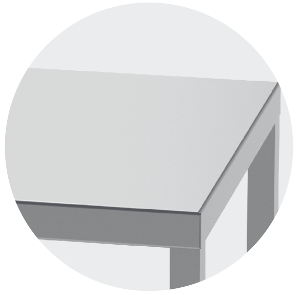 UPPER SHELF FOR TABLE, SINGLE - Steelior