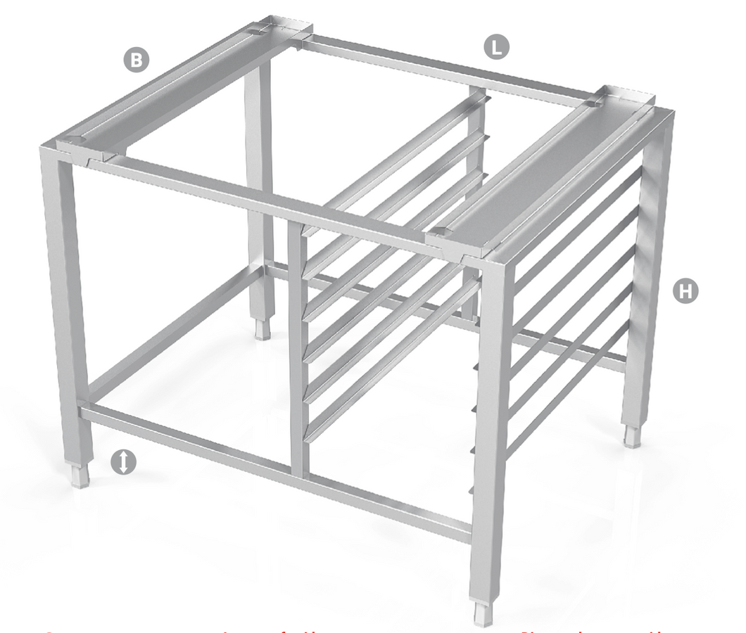 UNIVERSAL STAND FOR CONVECTION OVEN, ADJUSTABLE SIZE - Steelior