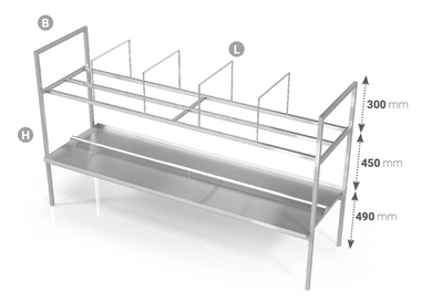 SORTING SHELF FOR DISHWASHER BASKETS - Steelior