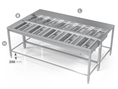 SORTING TABLE TO DISHWASHER - Steelior