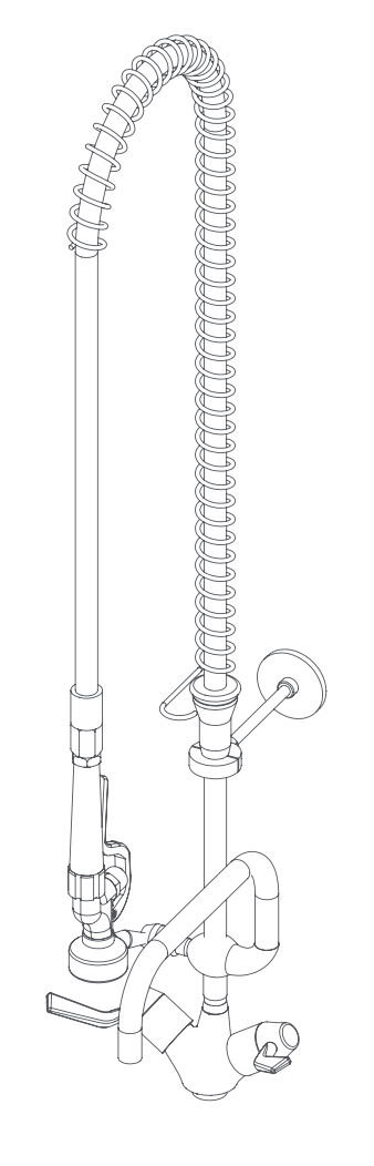 Pre-rinse unit with tap - Steelior