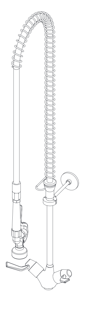 Pre-rinse unit without tap - Steelior