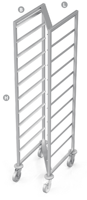 Z-INSERT TROLLEY FOR GASTRONORM CONTAINERS - Steelior