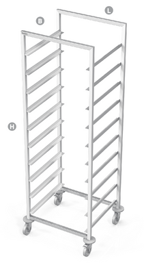 TROLLEY FOR DISHWASHER BASKETS - Steelior