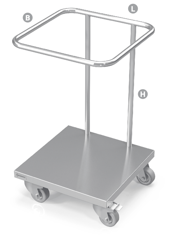 TROLLEY FOR PLASTIC BAGS - Steelior