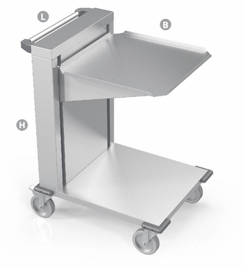 DISPENSER TROLLEY FOR DISHWASHER BASKETS - Steelior