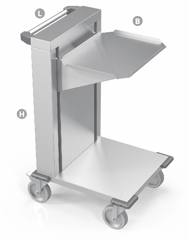 DISPENSER TROLLEY FOR TRAYS - Steelior