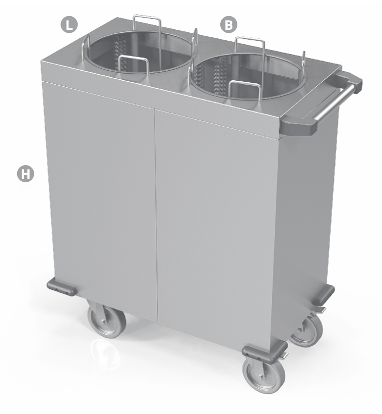 DISPENSER TROLLEY FOR PLATES | Steelior