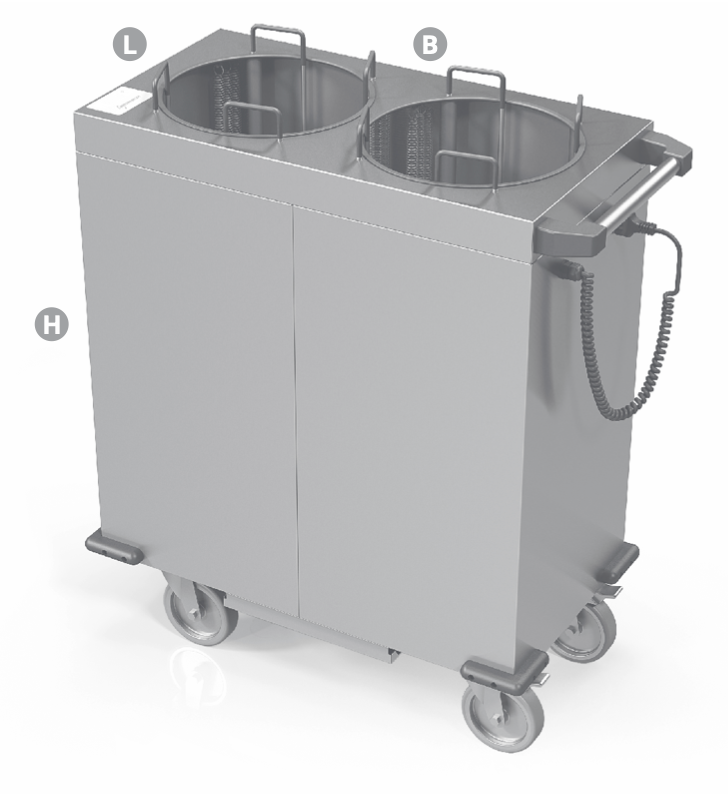 DISPENSER TROLLEY FOR PLATES - Steelior