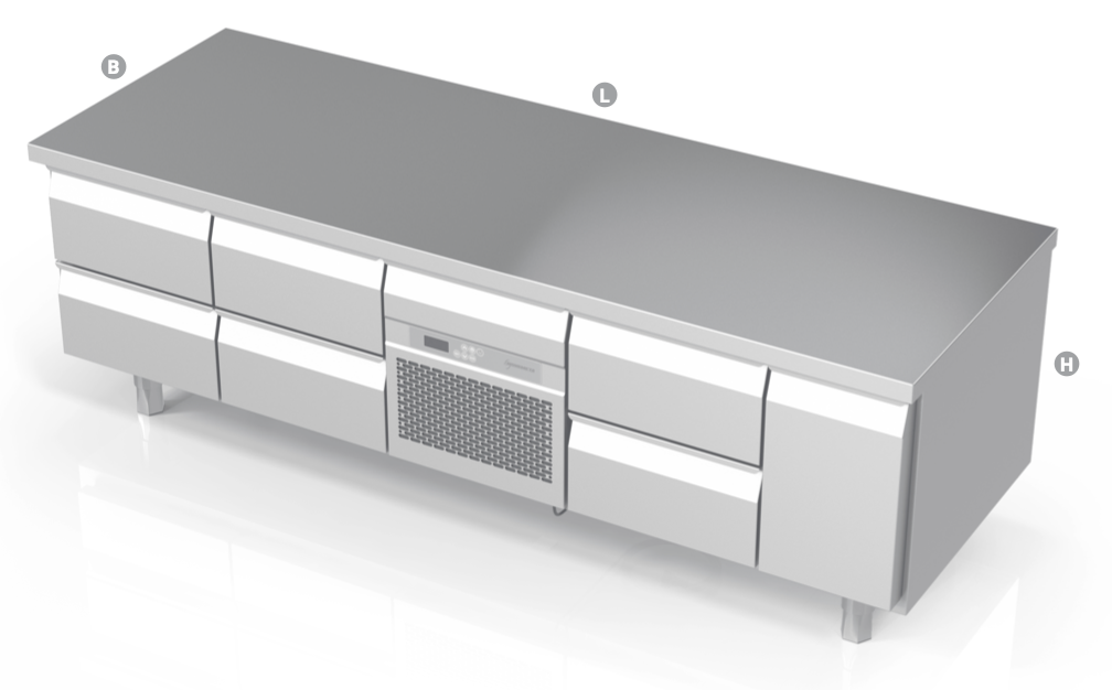 LOW COOLING COUNTER - Steelior