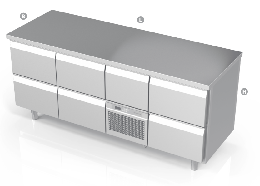 COOLING COUNTER FOR BEER BOXES - Steelior