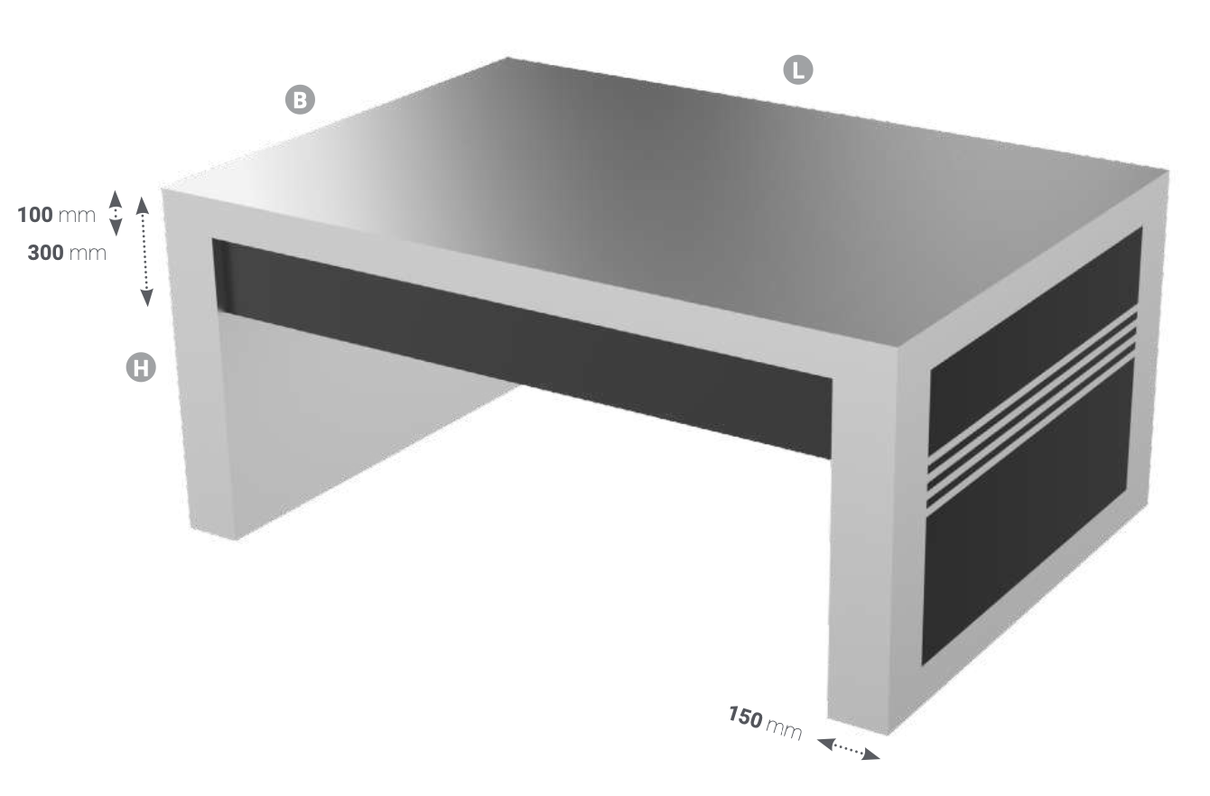 Kitchen island, double sided - Steelior