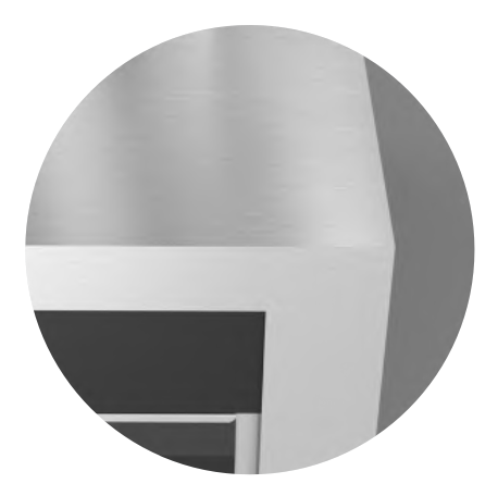 Kitchen island, single sided (wall version) - Steelior