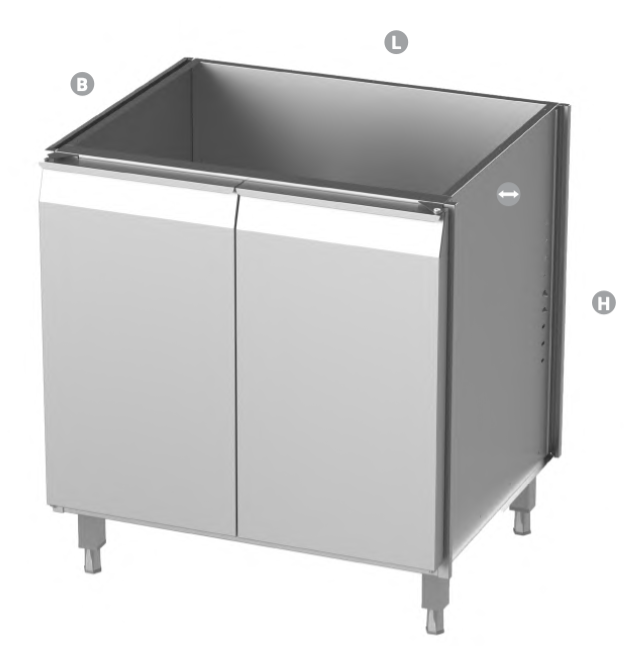 MODULE WITH ADJUSTABLE SHELF - Steelior