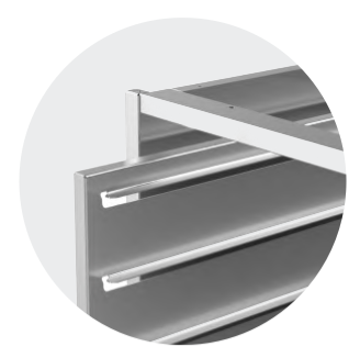 MODULE WITH GUIDE RAILS FOR 7 GN-1/1 CONTAINERS - Steelior